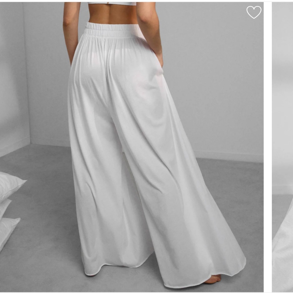 LUNYA BNWT Organic Pima Wide Leg Pant in Sincere White Size S - Picture 4 of 8